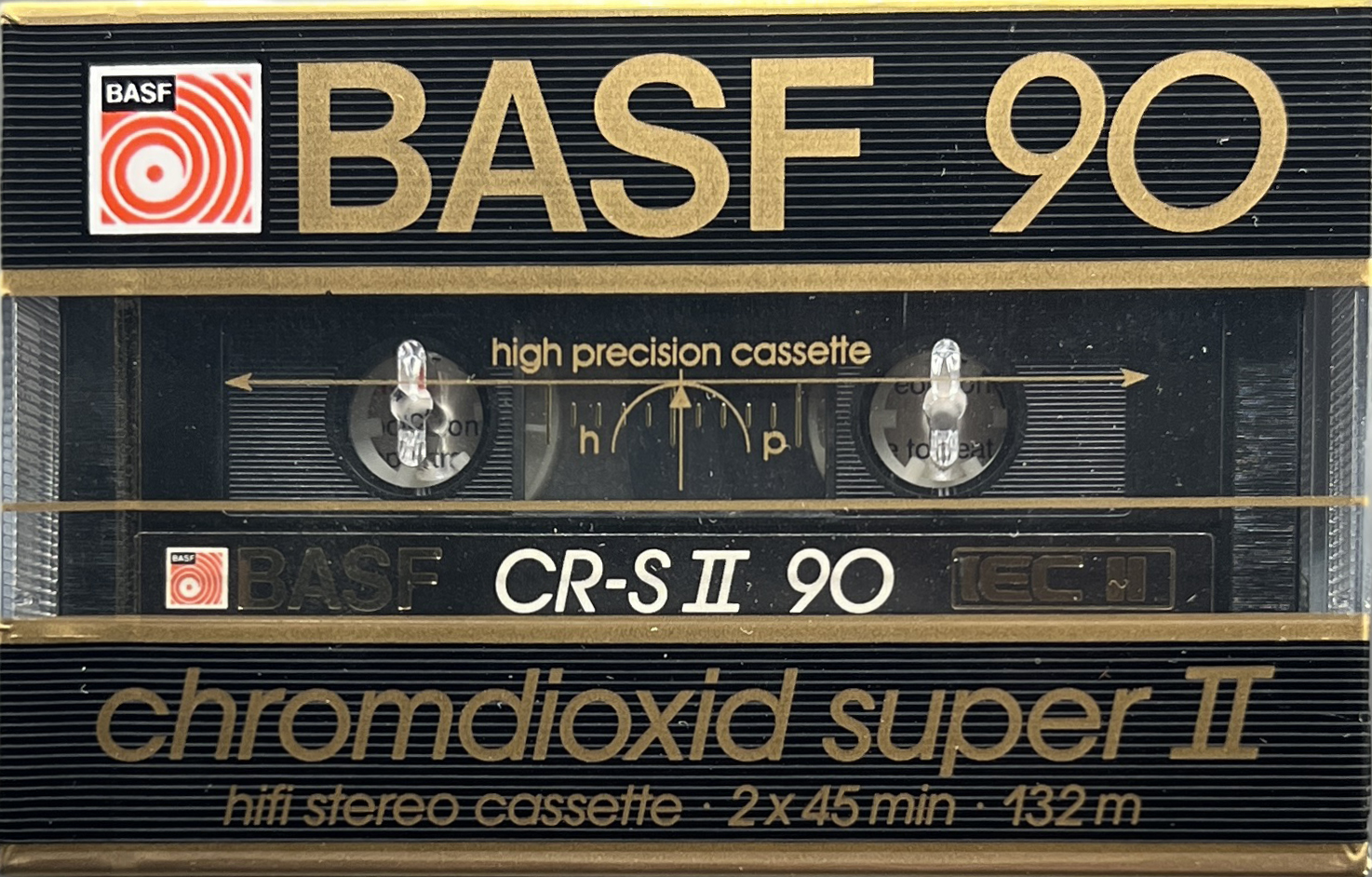 Compact Cassette BASF Chromdioxid Super II 90 Type II Chrome 1985 Europe