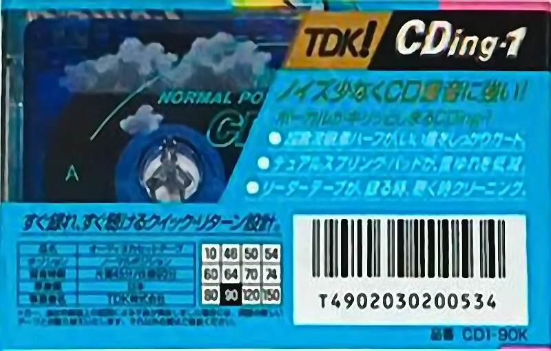 Compact Cassette: TDK  - CDing 1 90