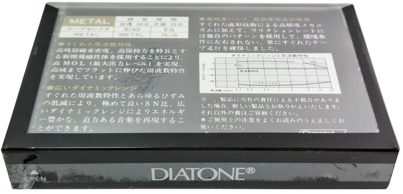 Compact Cassette Diatone MF 50 Type IV Metal 1983 Japan