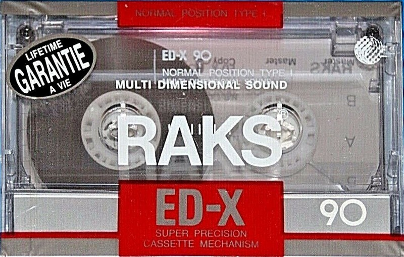 Compact Cassette RAKS ED-X 90 Type I Normal 1990 Europe