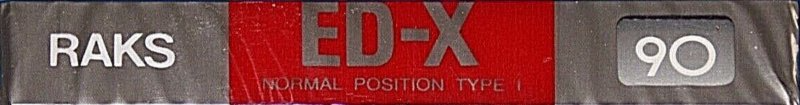 Compact Cassette RAKS ED-X 90 Type I Normal 1990 Europe