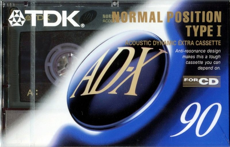 Compact Cassette TDK AD-X 90 "AD-X90A" Type I Normal 1992 Japan