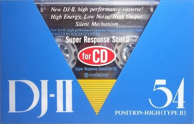 Compact Cassette Hitachi DJ-II 54 Type II Chrome 1988 Japan