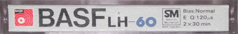 Compact Cassette BASF LH 60 Type I Normal 1978 Japan
