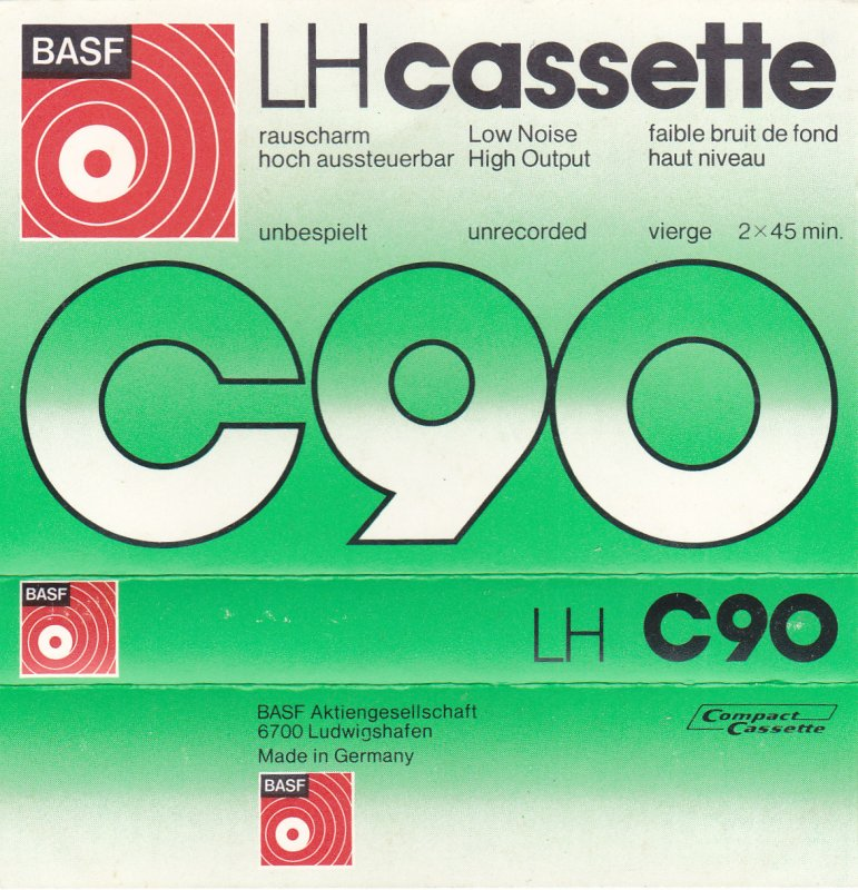 Compact Cassette BASF 90 Type I Normal 1976 Germany