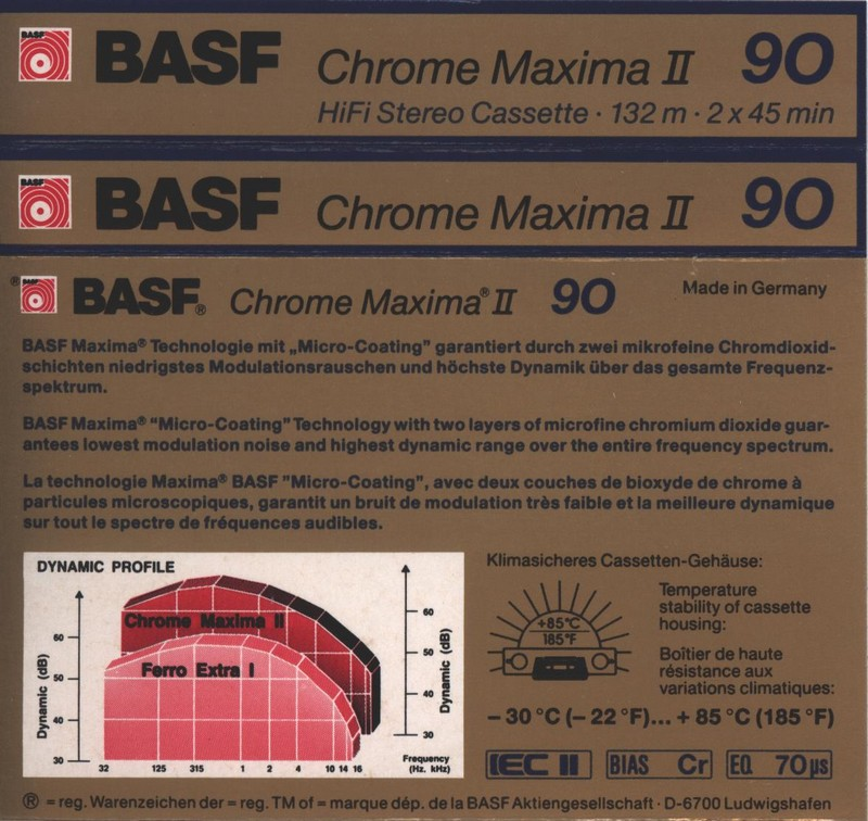 Compact Cassette: BASF  - Chrome Maxima II 90