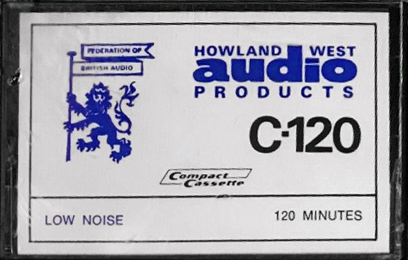 Compact Cassette Howland West 120 Type I Normal England