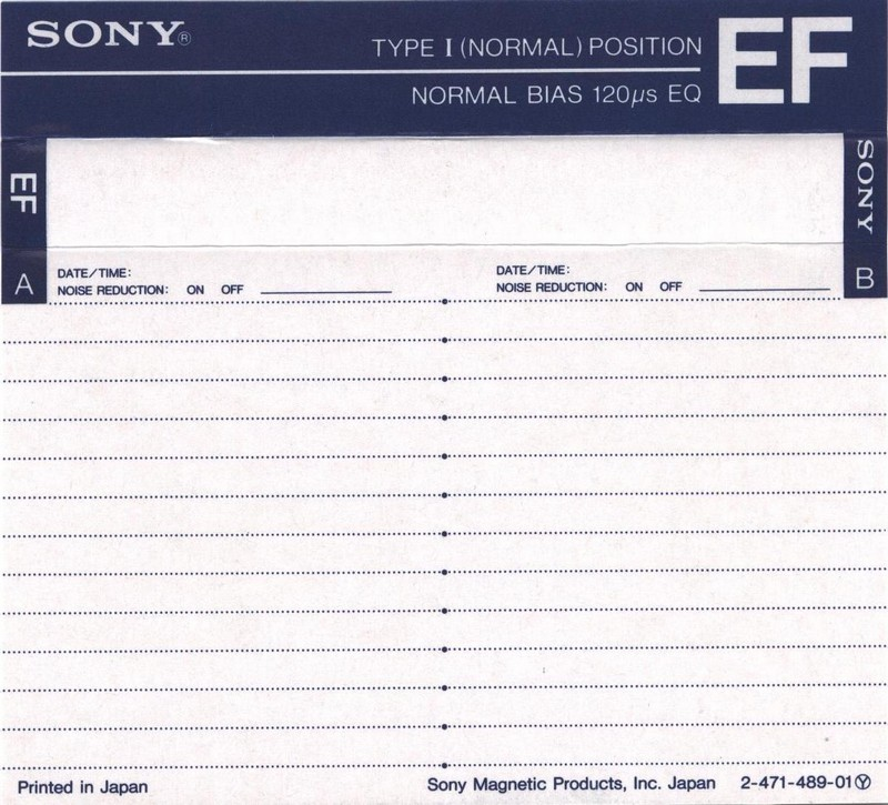 Compact Cassette: Sony  - Super EF 60