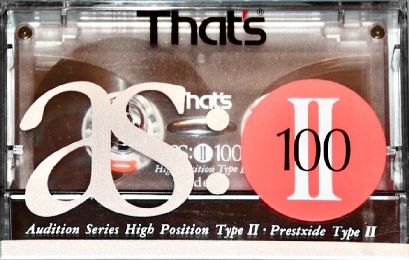 Compact Cassette Thats AS II 100 Type II Chrome 1990 USA