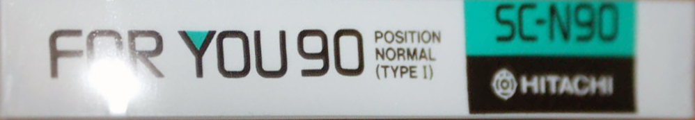 Compact Cassette Hitachi For You 90 "SC-N90" Type I Normal 1989 Japan