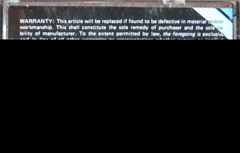 Compact Cassette Jeckson 90 Type I Normal Hong Kong