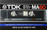 Compact Cassette TDK MA 60 Type IV Metal 1984 Japan