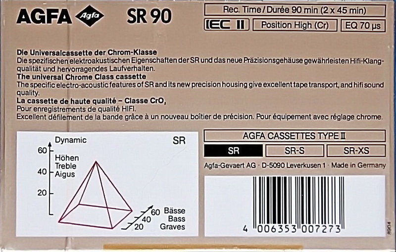 Compact Cassette: AGFA  - SR 90