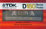 Compact Cassette TDK D 180 Type I Normal 1982 Europe