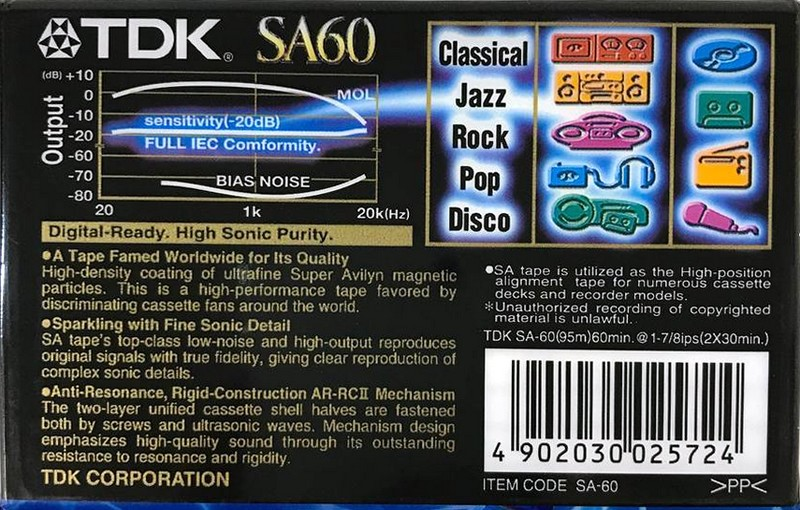 Compact Cassette: TDK  - SA 60