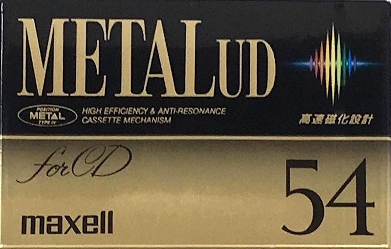 Compact Cassette Maxell Metal UD 54 "M-UD54(F)" Type IV Metal 1992 Japan