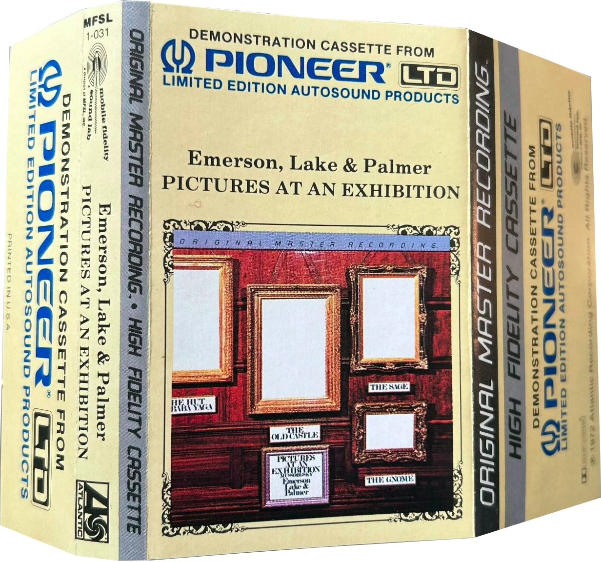 Compact Cassette Pioneer "Emerson, Lake & Palmer – Pictures At An Exhibition" Demonstration Tape 1972 USA