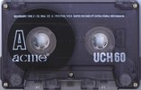 Compact Cassette Acme UCH 60 Type II Chrome 1996 Europe