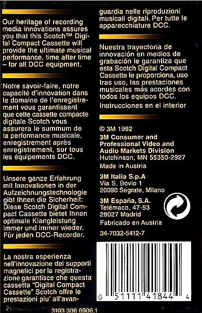 DCC Scotch 60 Type I Normal 1992 North America