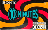 Compact Cassette Sony CDix I 10 "C-10CDX1" Type I Normal 1991 Japan