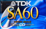 Compact Cassette TDK SA 60 Type II Chrome 1997 North America