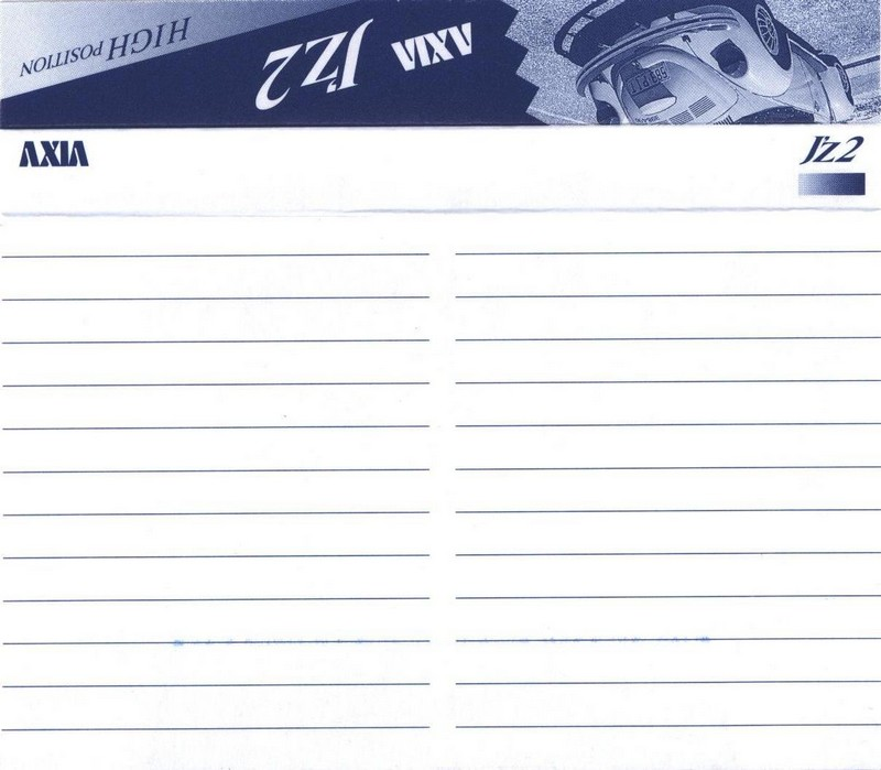 Compact Cassette AXIA J`z 2 84 "JZ2C 84" Type II Chrome 1995 Japan