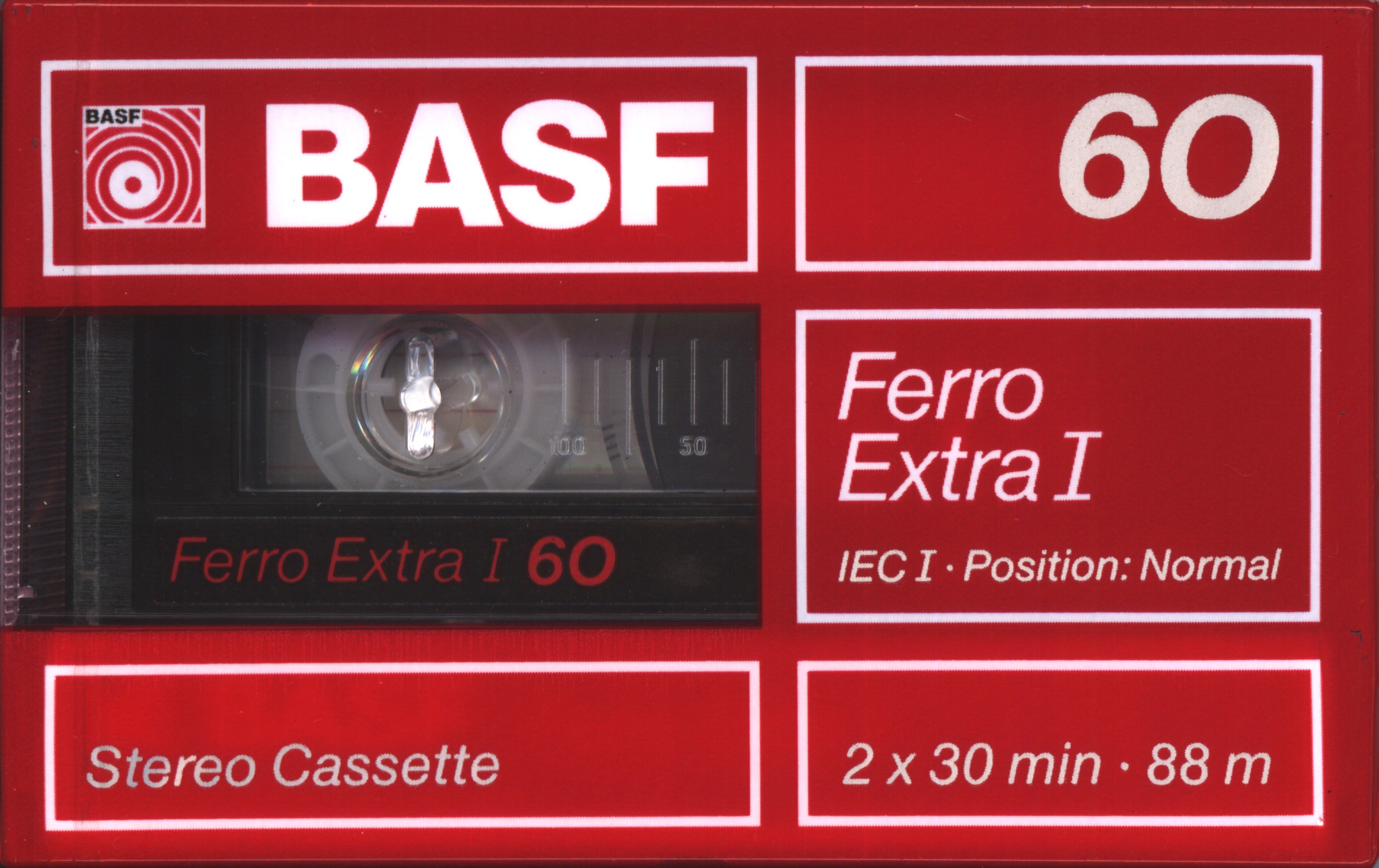 Compact Cassette BASF Ferro Extra I 60 Type I Normal 1988 Europe