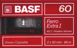 Compact Cassette BASF Ferro Extra I 60 Type I Normal 1989 Germany
