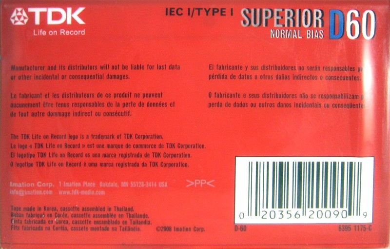 Compact Cassette: TDK  - Superior D 60