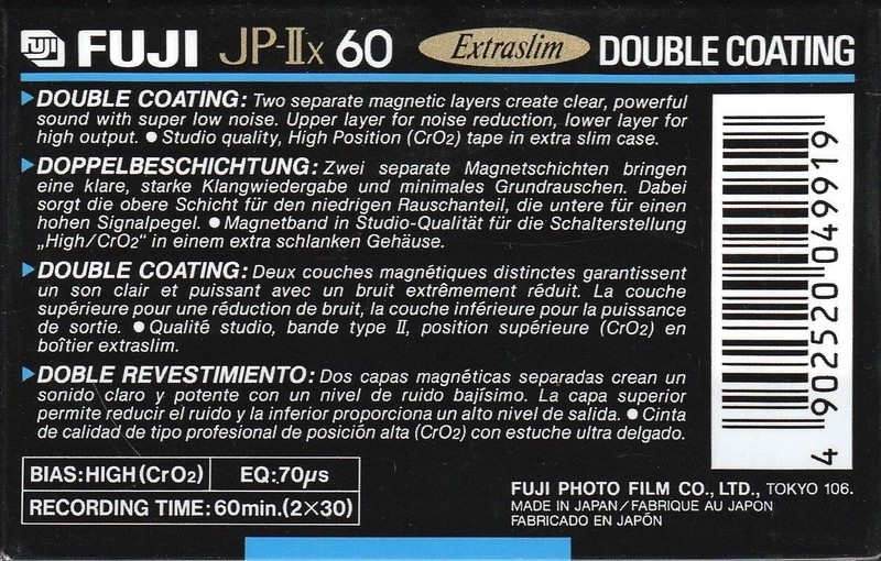 Compact Cassette: FUJI Fuji - JP-IIx 60