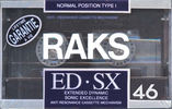 Compact Cassette RAKS ED-SX 46 Type I Normal 1990 Europe
