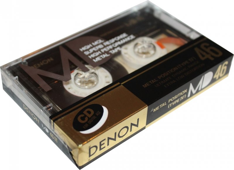 Compact Cassette Denon MD 46 "MD46M" Type IV Metal 1987 Japan