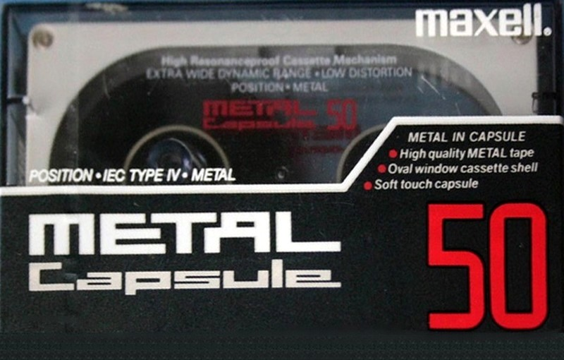 Compact Cassette Maxell Capsule Metal 50 Type IV Metal 1990 USA