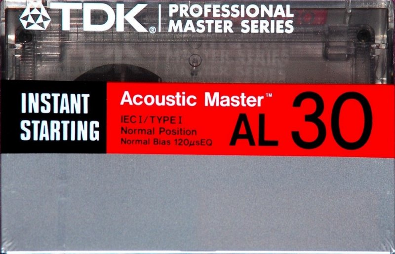 Compact Cassette TDK AL 30 "Acoustic Master" Type I Normal 1989 USA