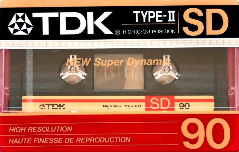 Compact Cassette TDK SD 90 Type II Chrome 1987 North America