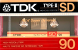 Compact Cassette TDK SD 90 Type II Chrome 1987 North America