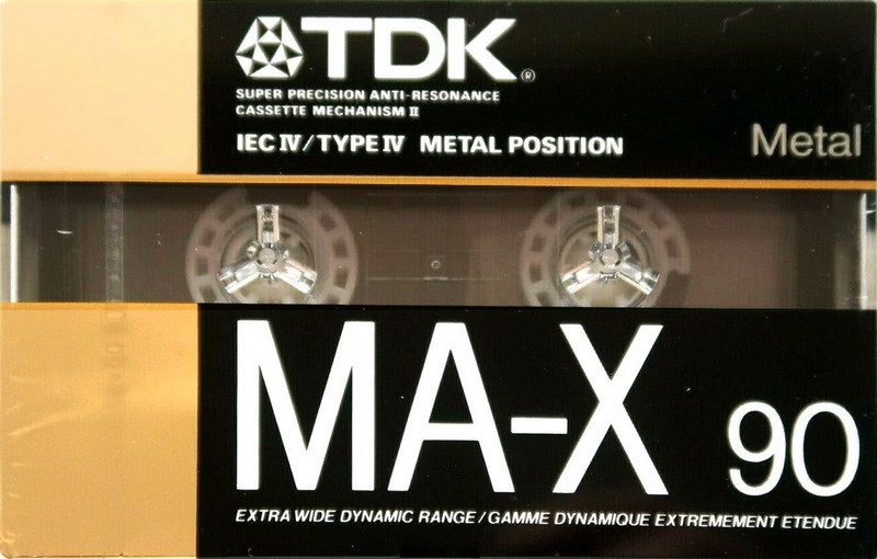Compact Cassette TDK MA-X 90 Type IV Metal 1988 USA