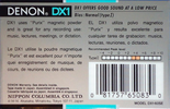 Compact Cassette Denon DX1 60 "DX1-60SE" Type I Normal 1992 North America