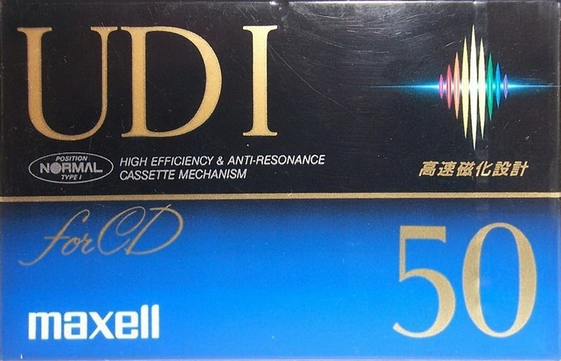 Compact Cassette Maxell UDI / UD1 50 "UD1-50(F)" Type I Normal 1992 Japan