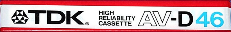 Compact Cassette TDK AV 46 "AV-D46" Type I Normal 1985 USA