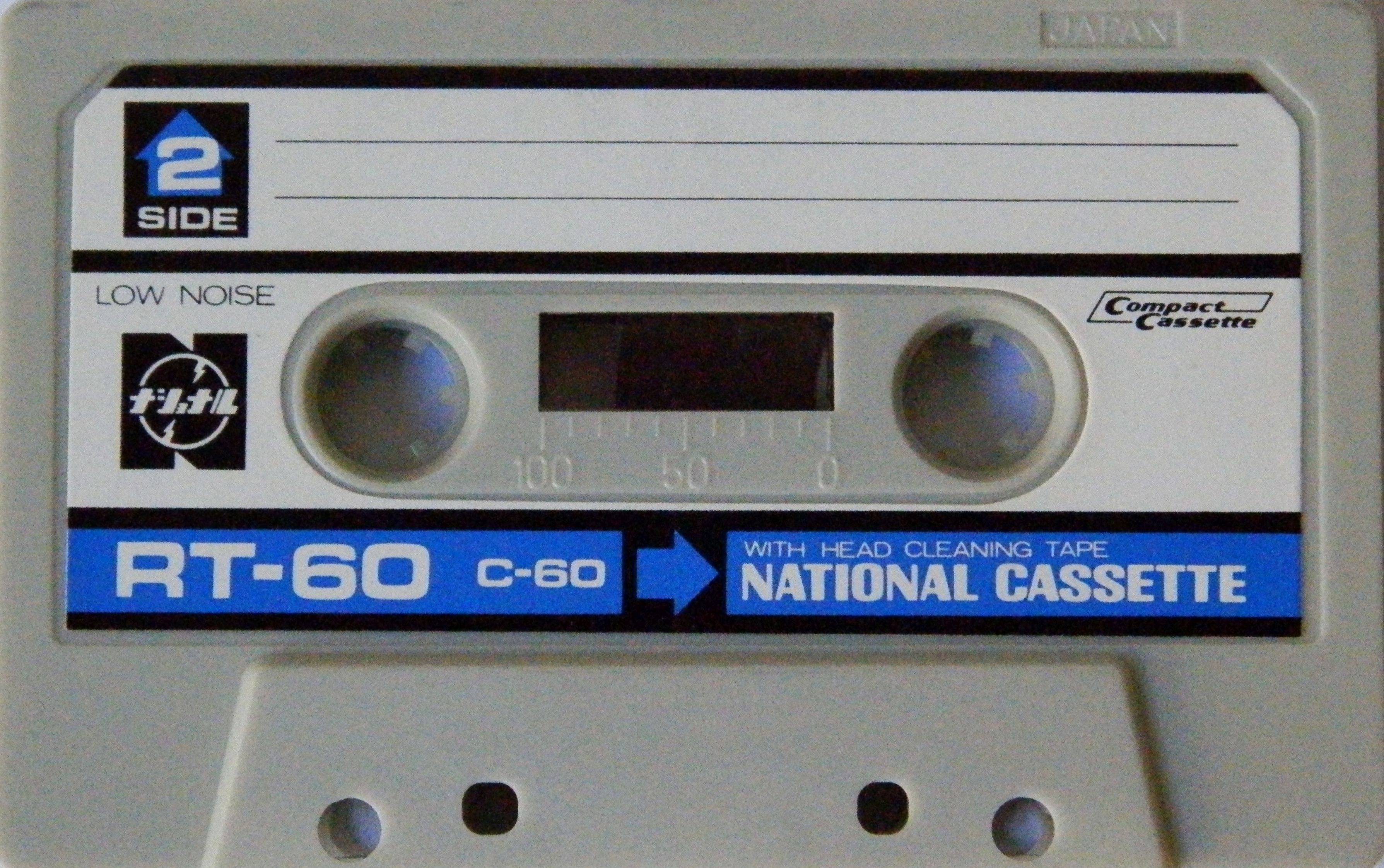 Compact Cassette National RT 60 "With Headcleaning Tape" Type I Normal 1972 Japan