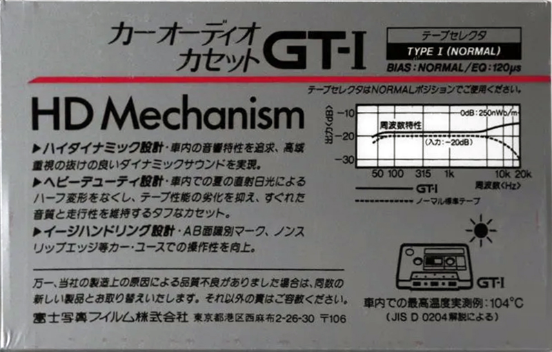 Compact Cassette Fuji GT-I 60 Type I Normal 1982 Japan