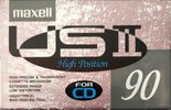 Compact Cassette Maxell US 90 "USII 90" Type II Chrome 1991 Japan