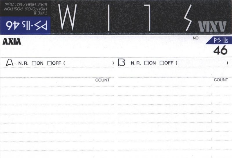 Compact Cassette AXIA PS-IIs 46 "PS-2s S 46" Type II Chrome 1989 Japan