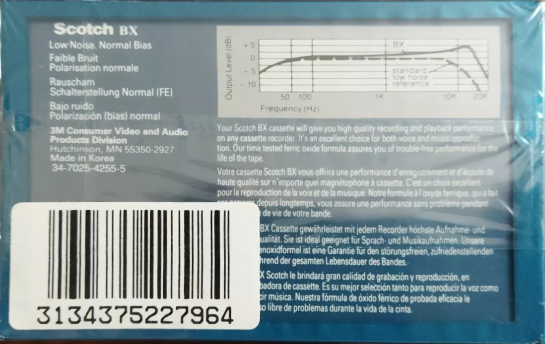 Compact Cassette: Sunkyong Magnetic Limited (SKM) Scotch - BX 60