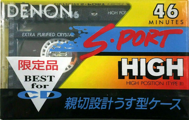 Compact Cassette Denon S-Port 46 "K-SP2 46" Type II Chrome 1990 Japan