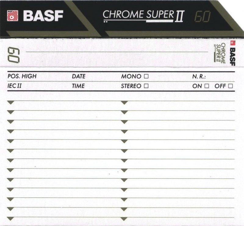 Compact Cassette: BASF  - Chrome Super II 60