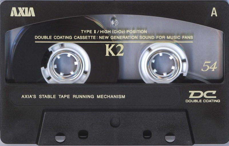 Compact Cassette AXIA K2 54 "K2B 54" Type II Chrome 1995 Japan