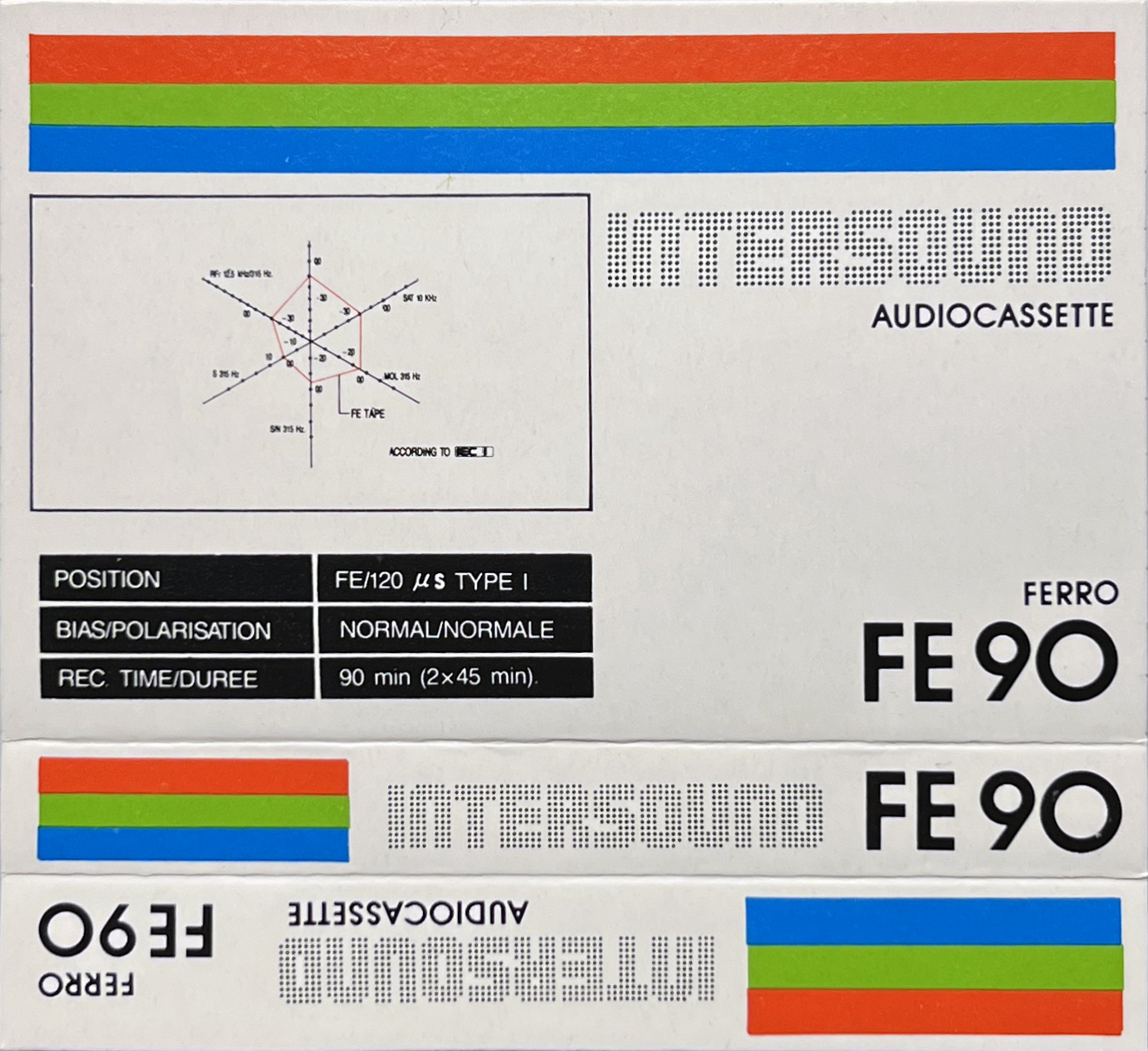 Compact Cassette Intersound 90 Type I Normal 1992 Europe