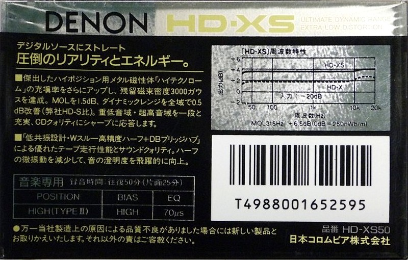 Compact Cassette: Nippon Columbia / Denon Denon - HD-XS 50